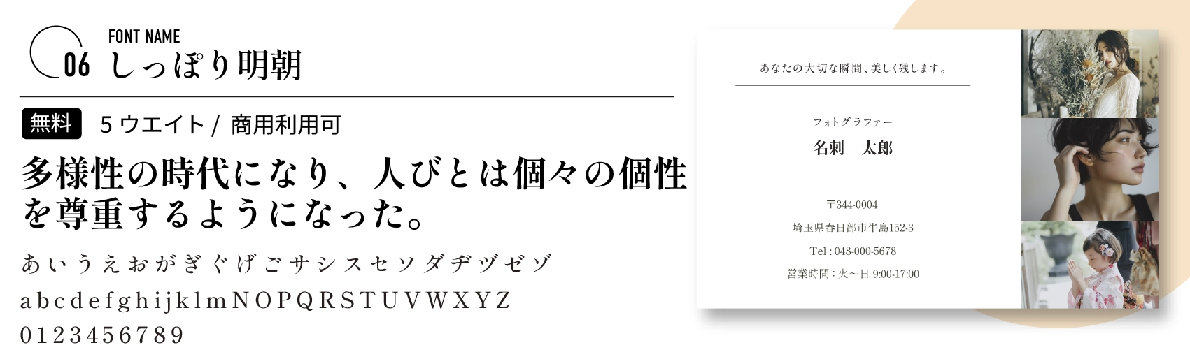 しっぽり明朝