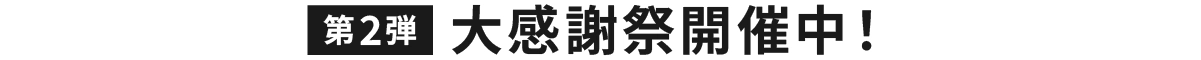 【第二弾】大感謝セール