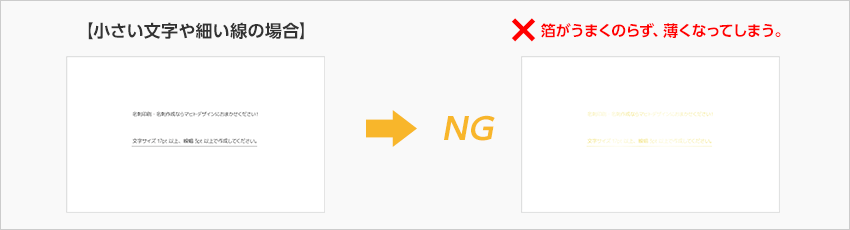 小さい文字や細い線の場合