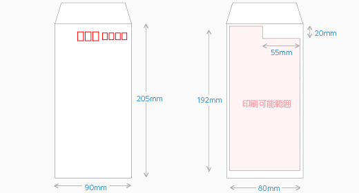 長4封筒-サイズ・印刷可能範囲