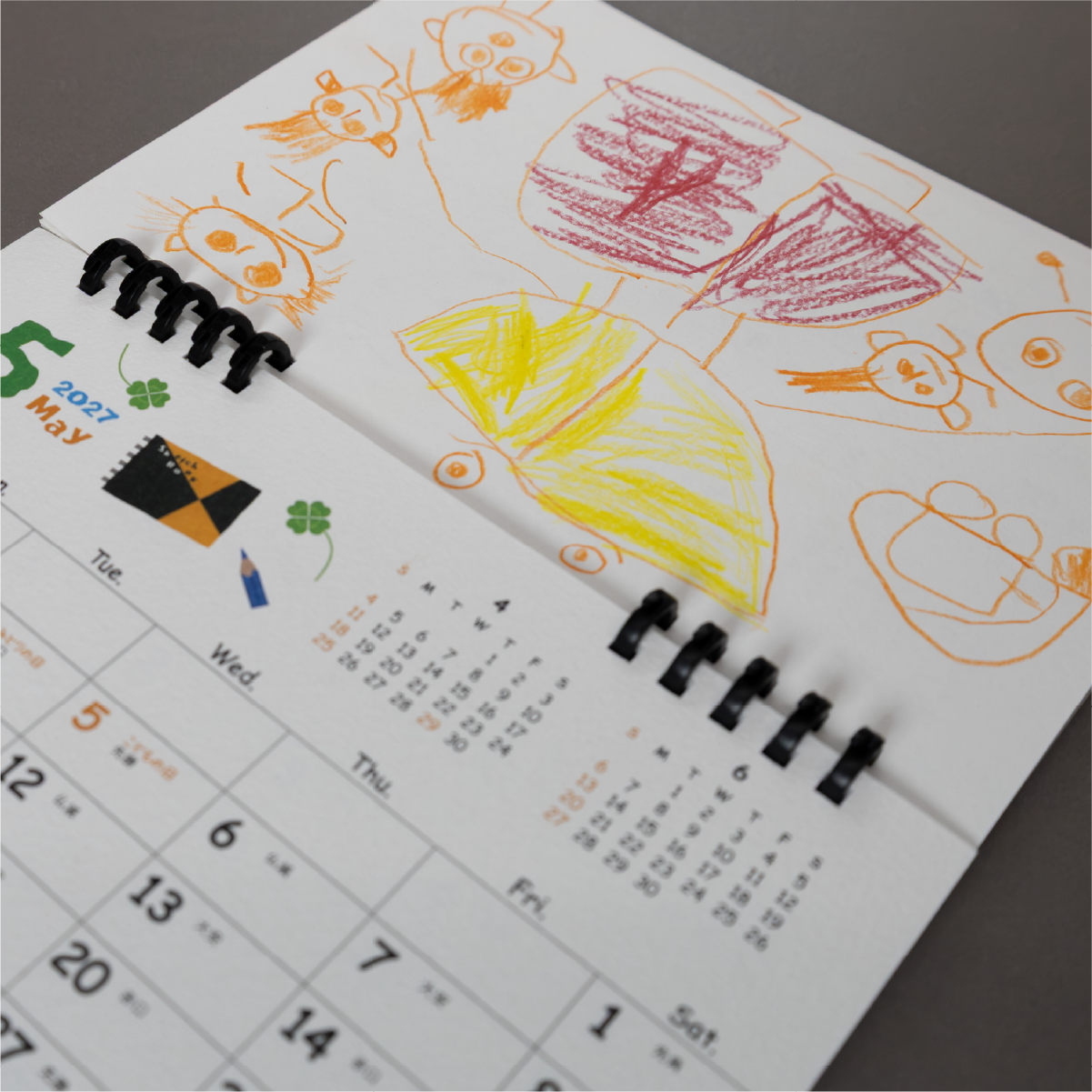 スケッチカレンダーにイラストを描くイメージ1